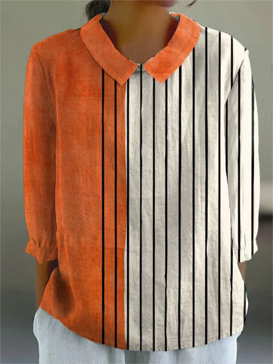 Solène – chic bicolored blouse