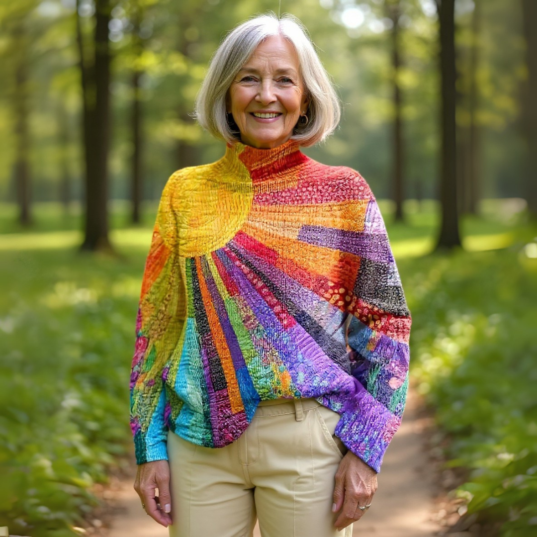 Fana | Vibrant & Colorful Turtleneck Sweater