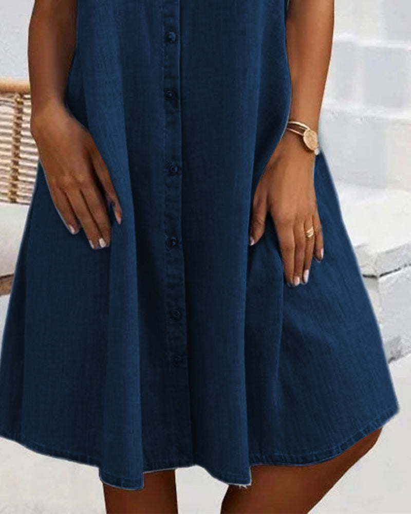 Luna | Casual Denim Shirt Dress