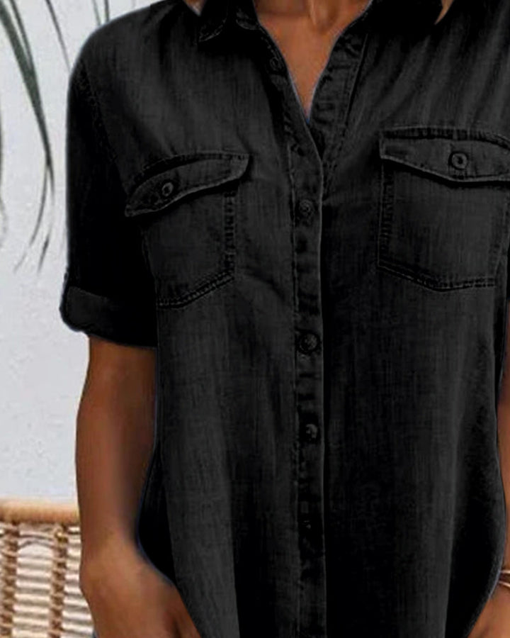 Luna | Casual Denim Shirt Dress