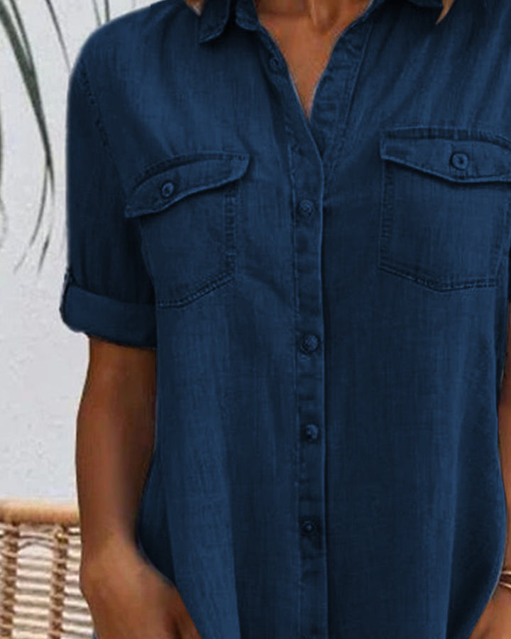 Luna | Casual Denim Shirt Dress