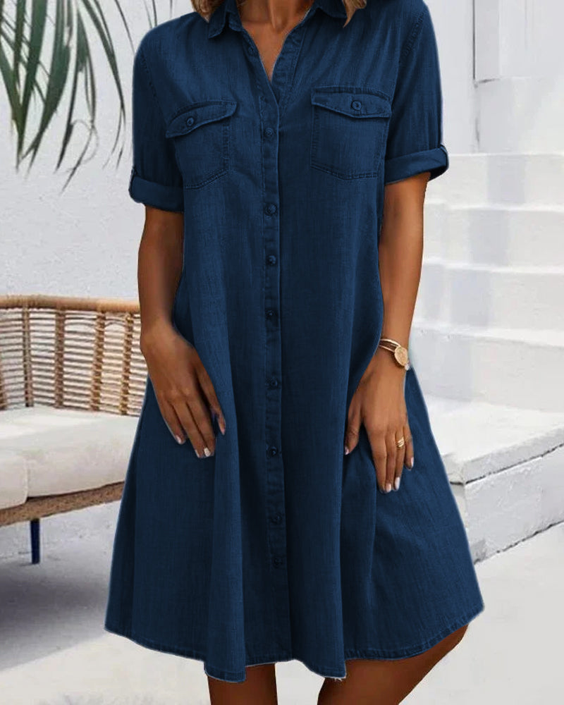 Luna | Casual Denim Shirt Dress