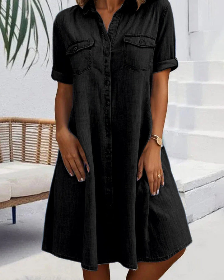 Luna | Casual Denim Shirt Dress