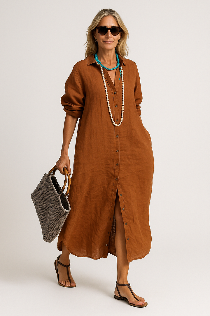 Luna | Loose Linen Dress
