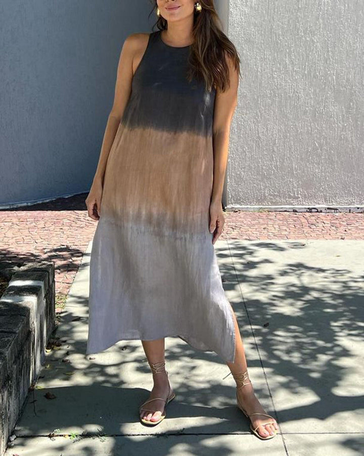Anette | Sleeveless Gradient Dress with Round Neck