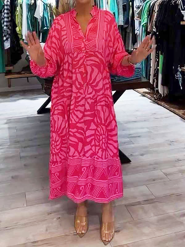 Ilona | V-neck dress with print