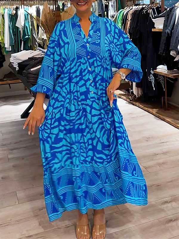 Ilona | V-neck dress with print