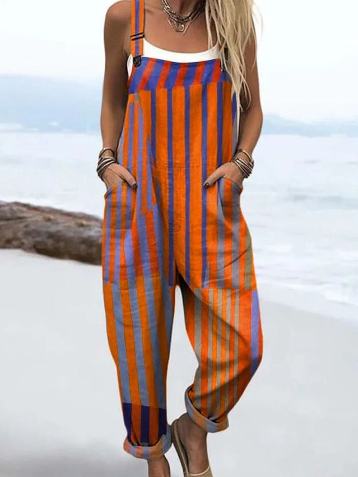 Beryl | Contrast Striped Overalls
