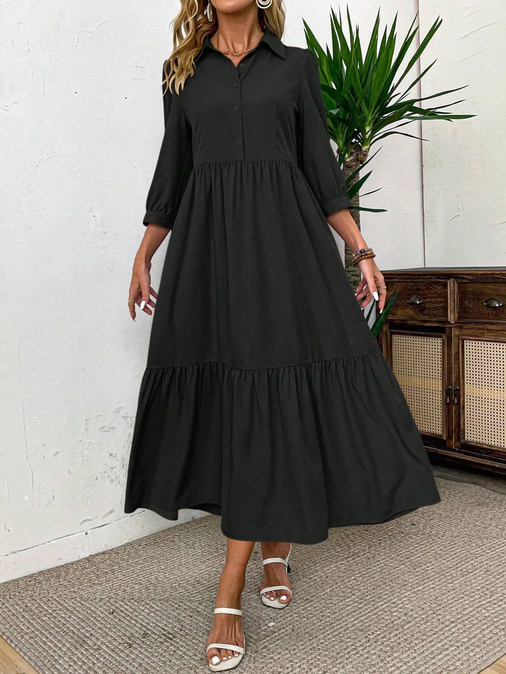 Luna | Fluid Shirt Dress