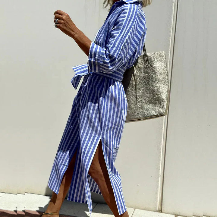 Luna | Classic Striped Shirt Dress