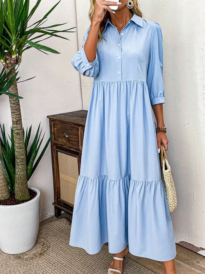 Luna | Fluid Shirt Dress