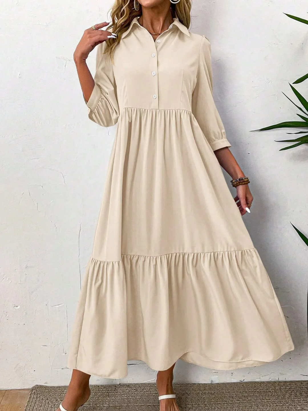 Luna | Fluid Shirt Dress