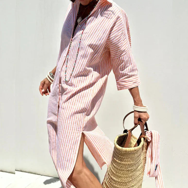 Luna | Classic Striped Shirt Dress