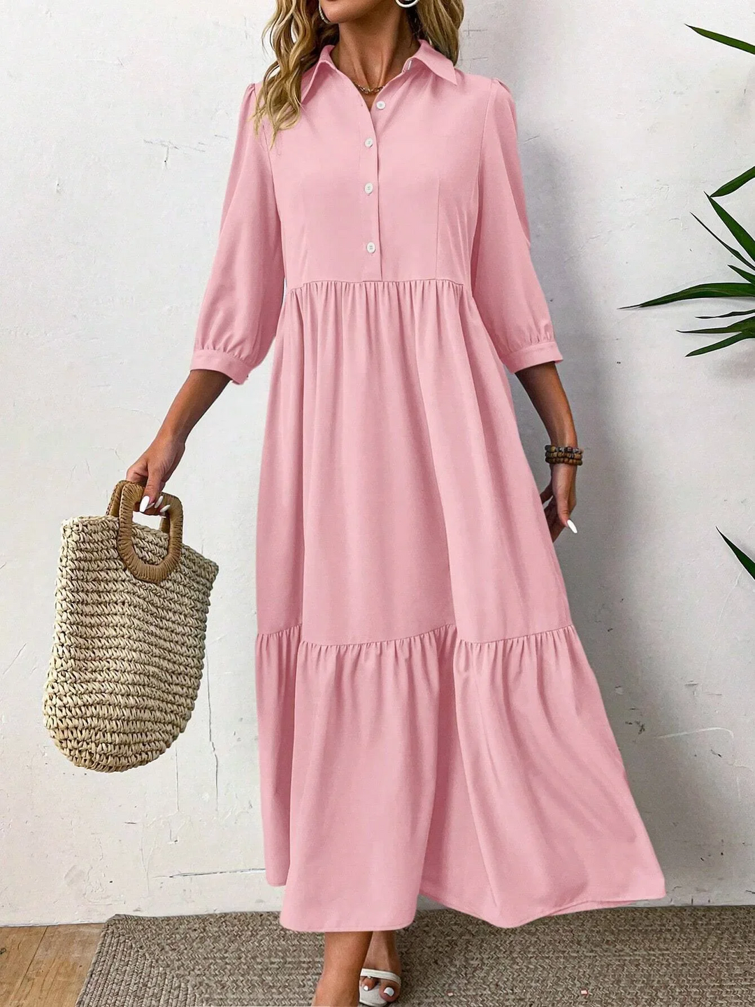 Luna | Fluid Shirt Dress