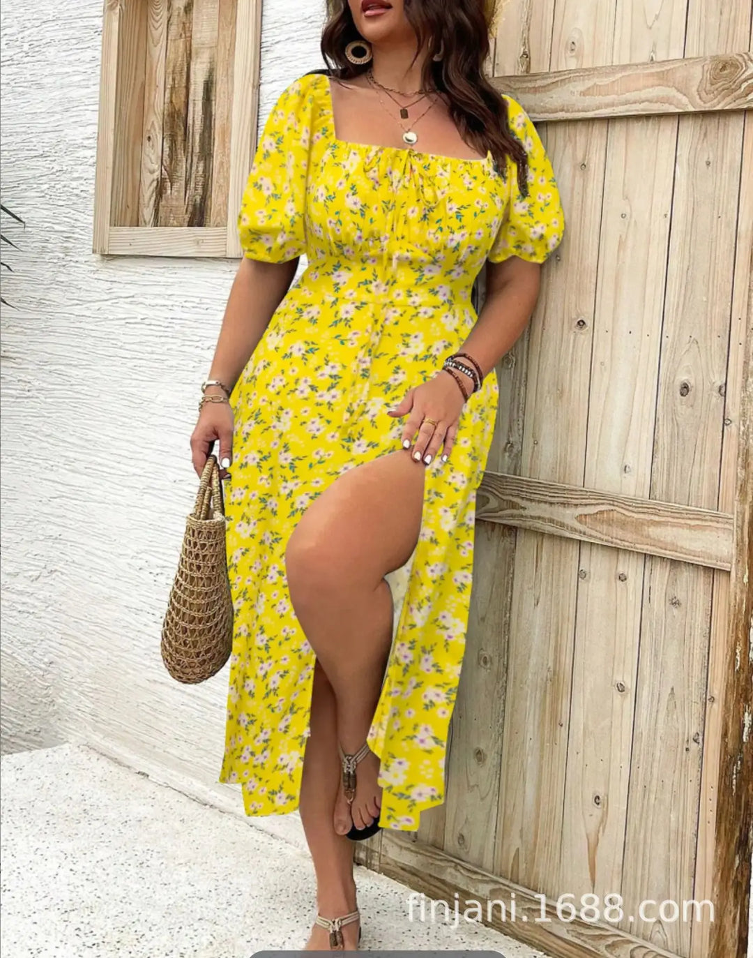 ALTHEA™ – Bohemian Floral Split Maxi Dress