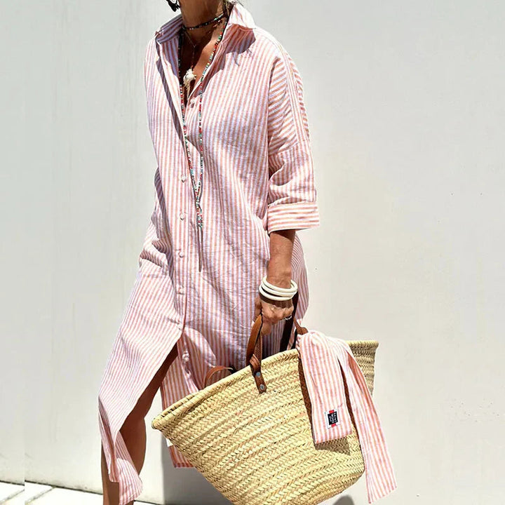 Luna | Classic Striped Shirt Dress