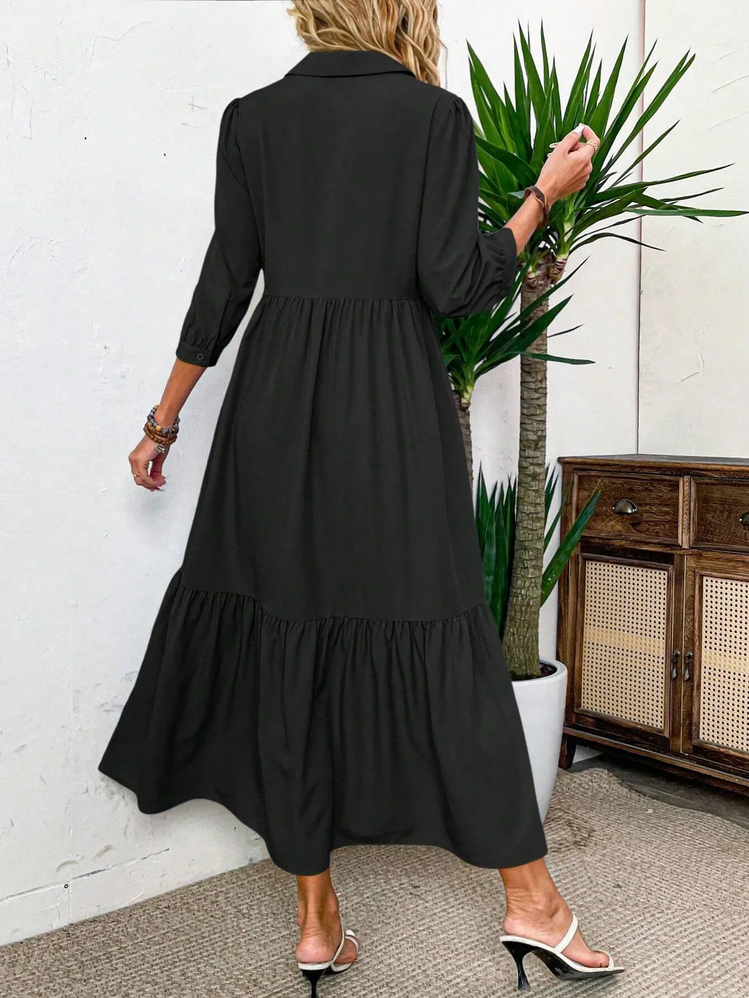 Luna | Fluid Shirt Dress