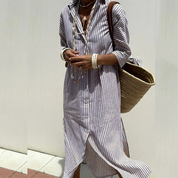 Luna | Classic Striped Shirt Dress