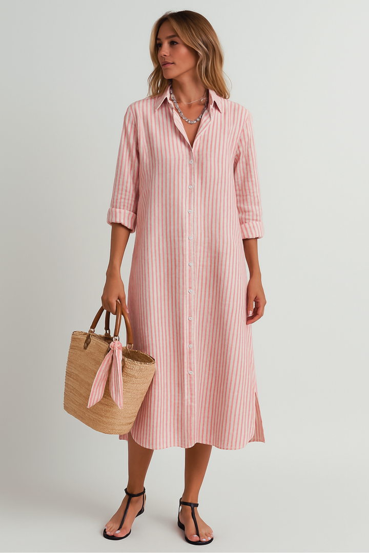 Luna | Classic Striped Shirt Dress