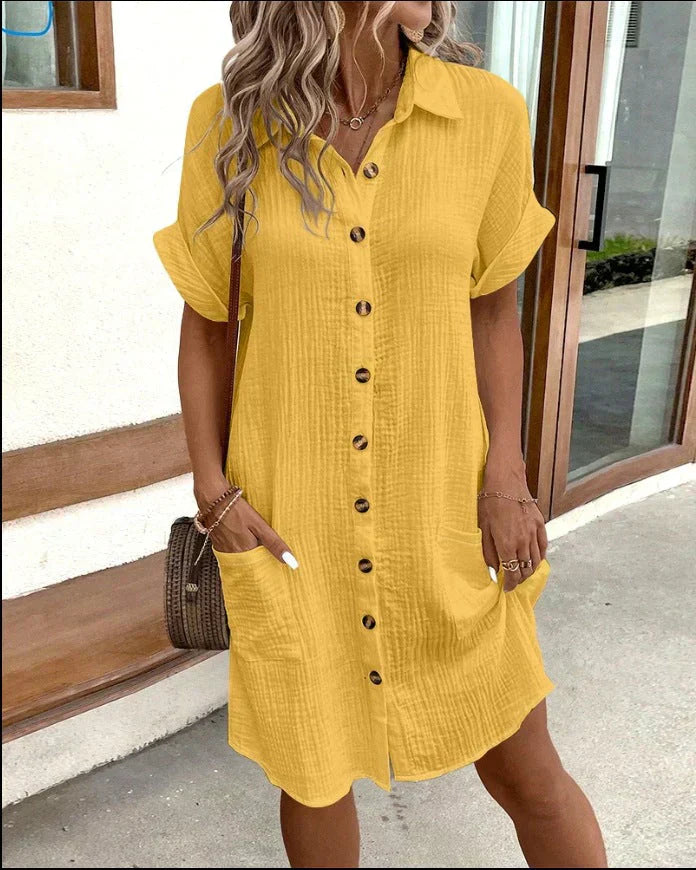 Luna | Oversized Polo Dress in Fabric