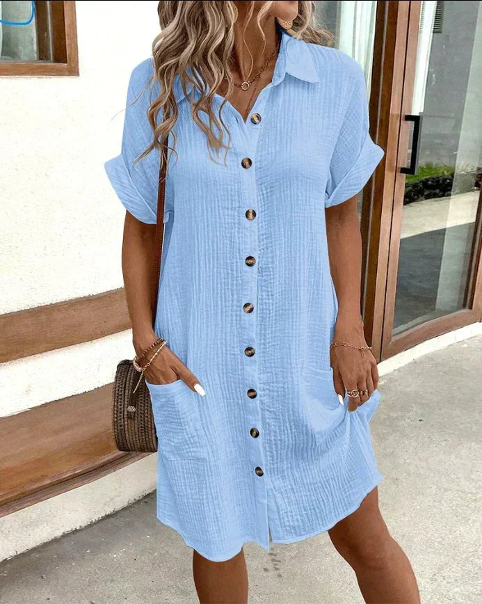Luna | Oversized Polo Dress in Fabric