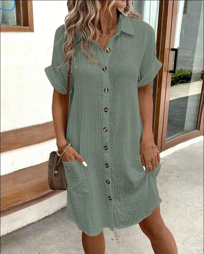 Luna | Oversized Polo Dress in Fabric