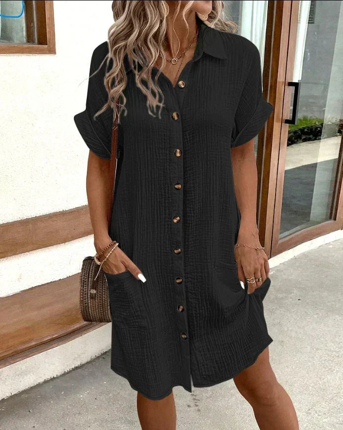 Luna | Oversized Polo Dress in Fabric