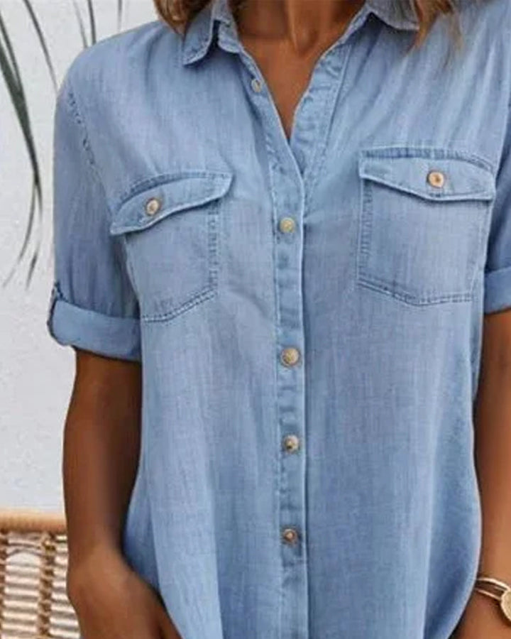 Luna | Casual Denim Shirt Dress