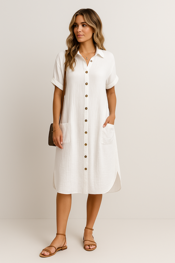 Luna | Oversized Polo Dress in Fabric