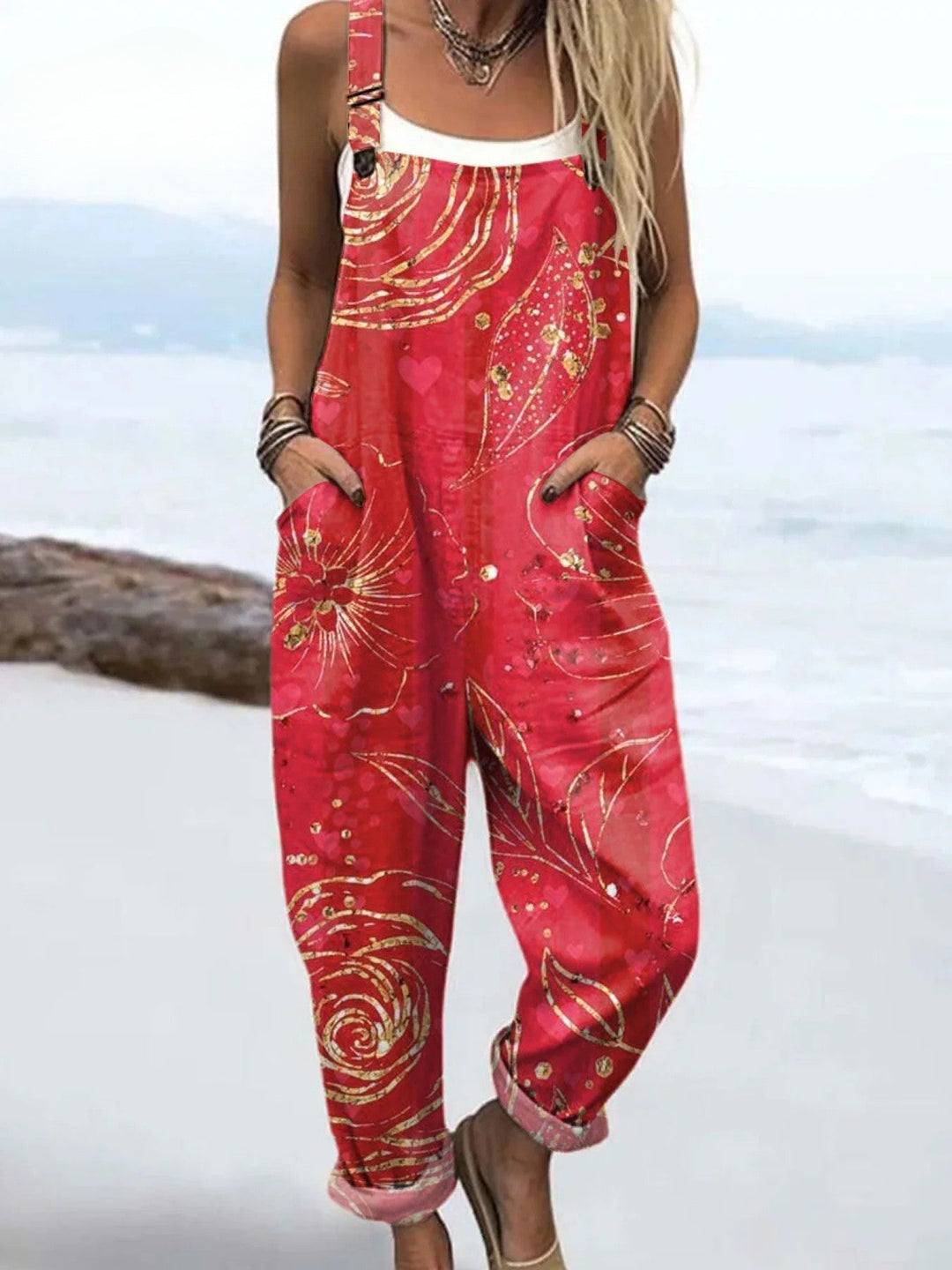 Mireille | Golden Swirl Overalls
