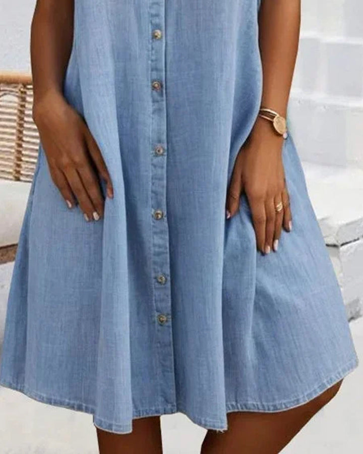 Luna | Casual Denim Shirt Dress