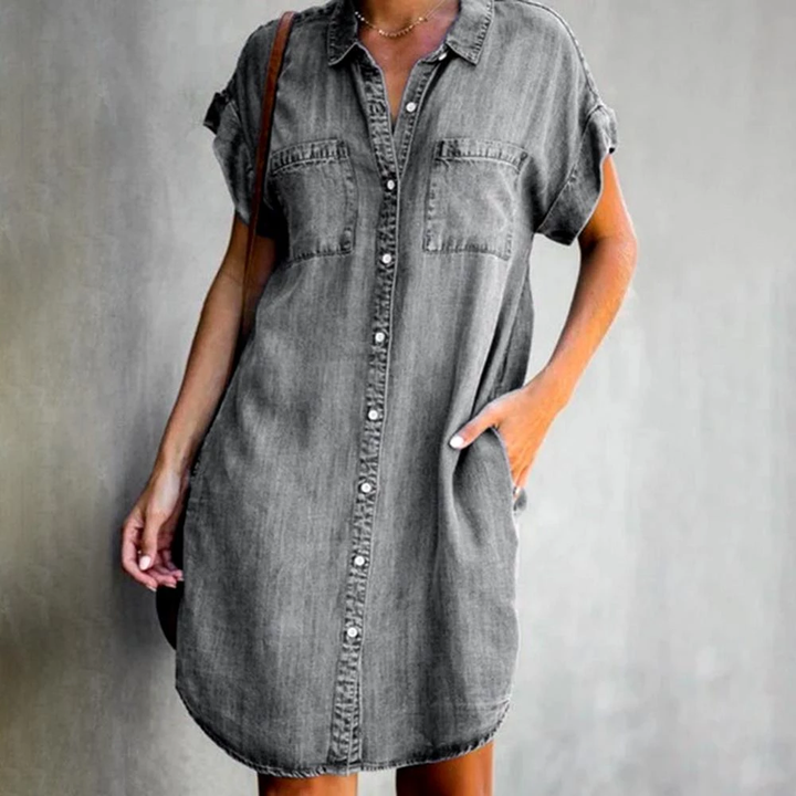 Luna | Modern Denim Shirt Dress