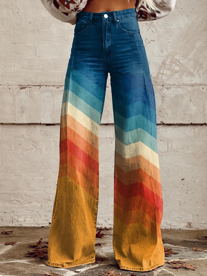 LÉA | Elegant and Modern Zigzag Retro Pants