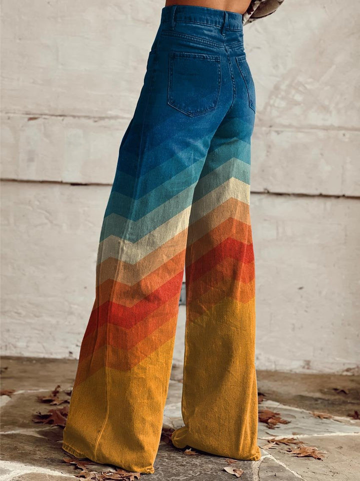 LÉA | Elegant and Modern Zigzag Retro Pants