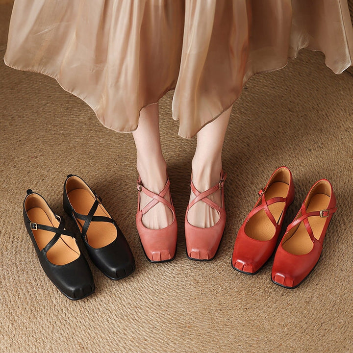 Charlotte™| Edith Leather Mary Janes