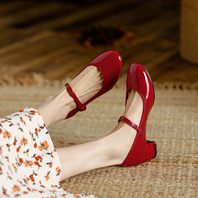 Charlotte™| Livy Leather Mary Janes
