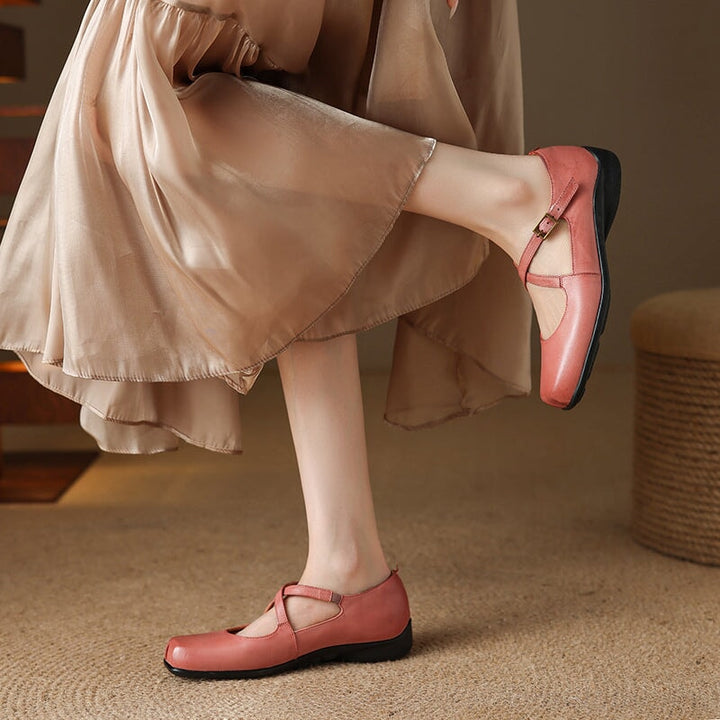 Charlotte™| Edith Leather Mary Janes