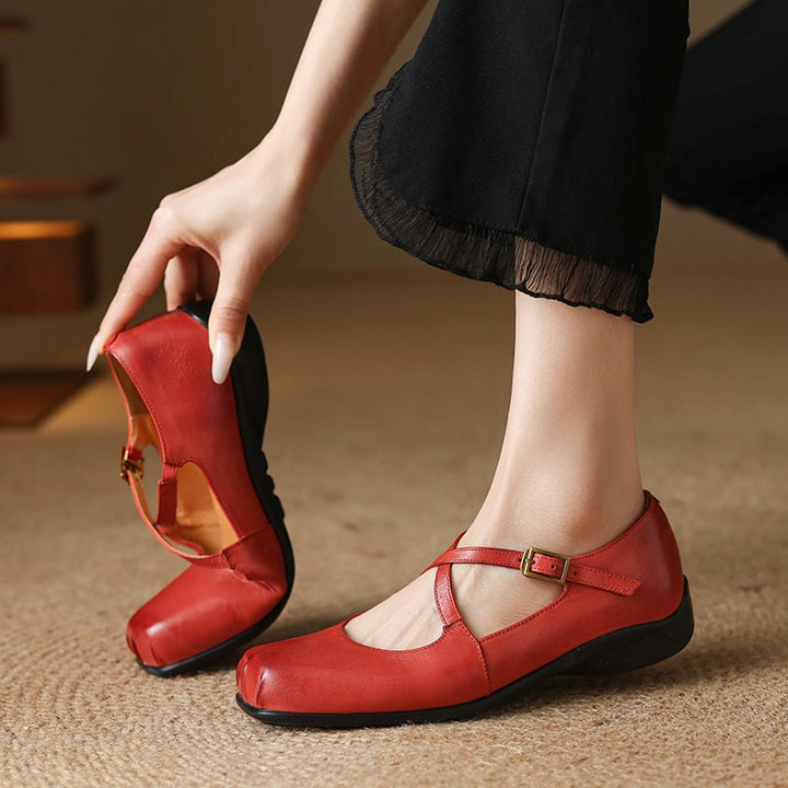 Charlotte™| Edith Leather Mary Janes