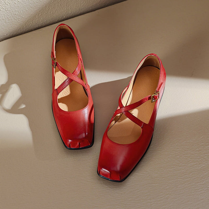 Charlotte™| Edith Leather Mary Janes
