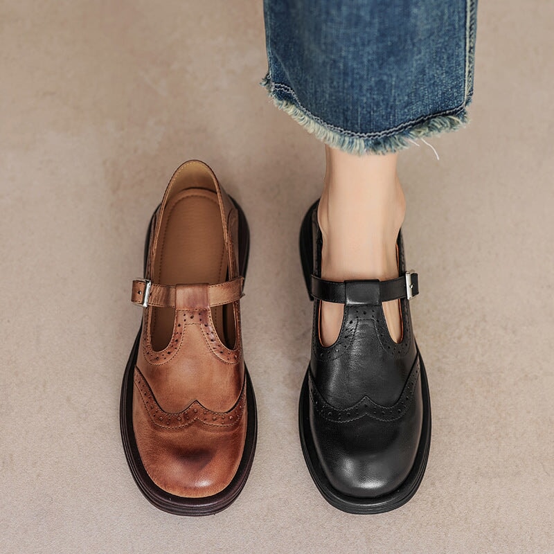Charlotte™| Risla Leather Mary Janes