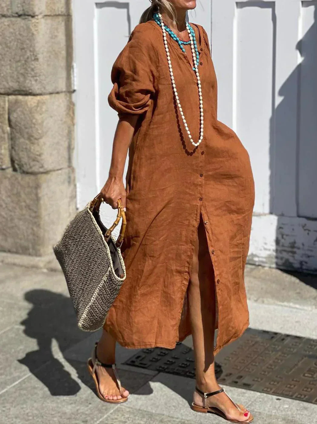Luna | Loose Linen Dress
